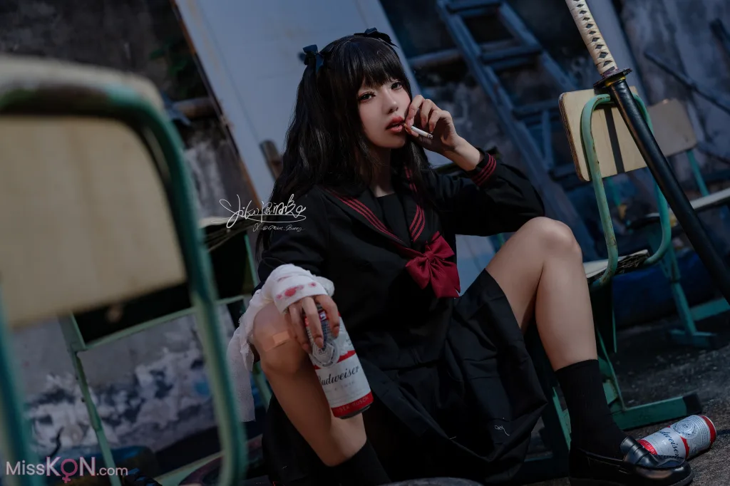 Coser@黏黏团子兔: 不良女高 (74 photos )