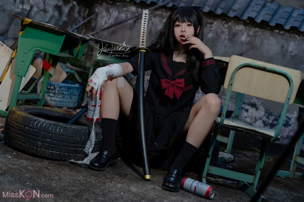 Coser@黏黏团子兔: 不良女高 (74 photos )