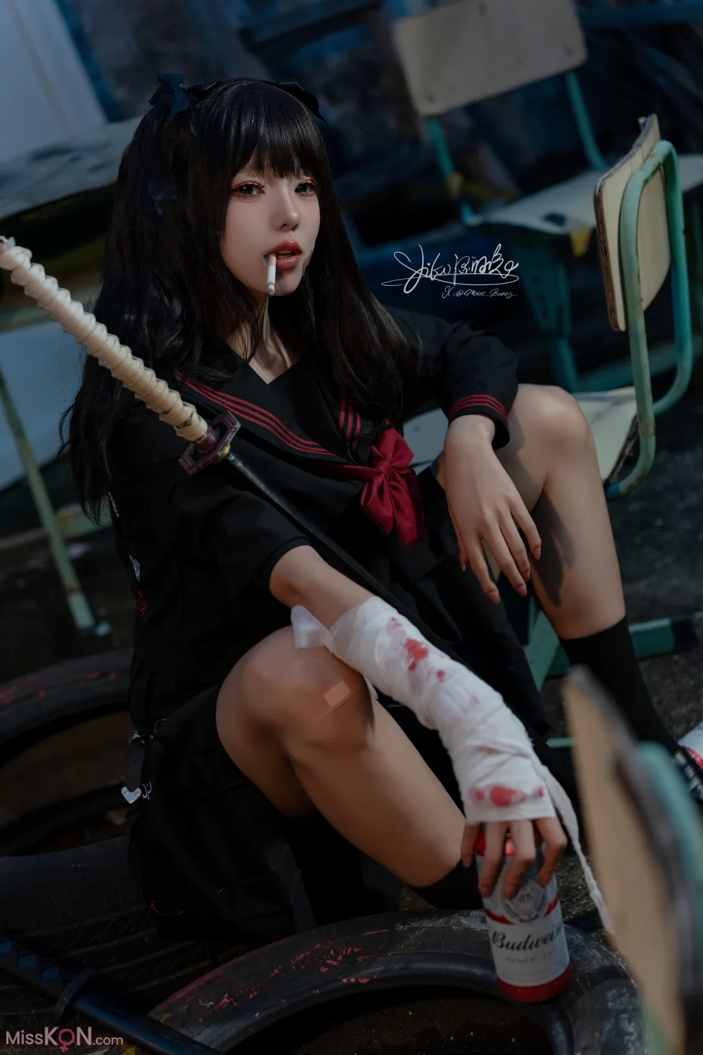 Coser@黏黏团子兔: 不良女高 (74 photos )