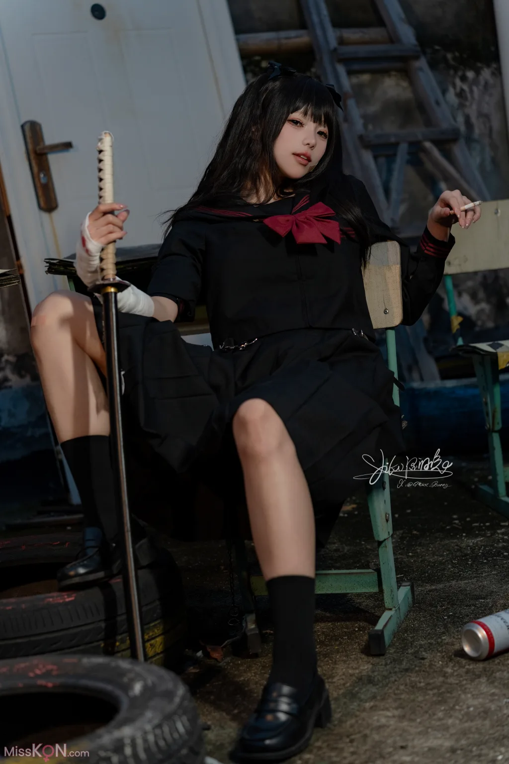 Coser@黏黏团子兔: 不良女高 (74 photos )