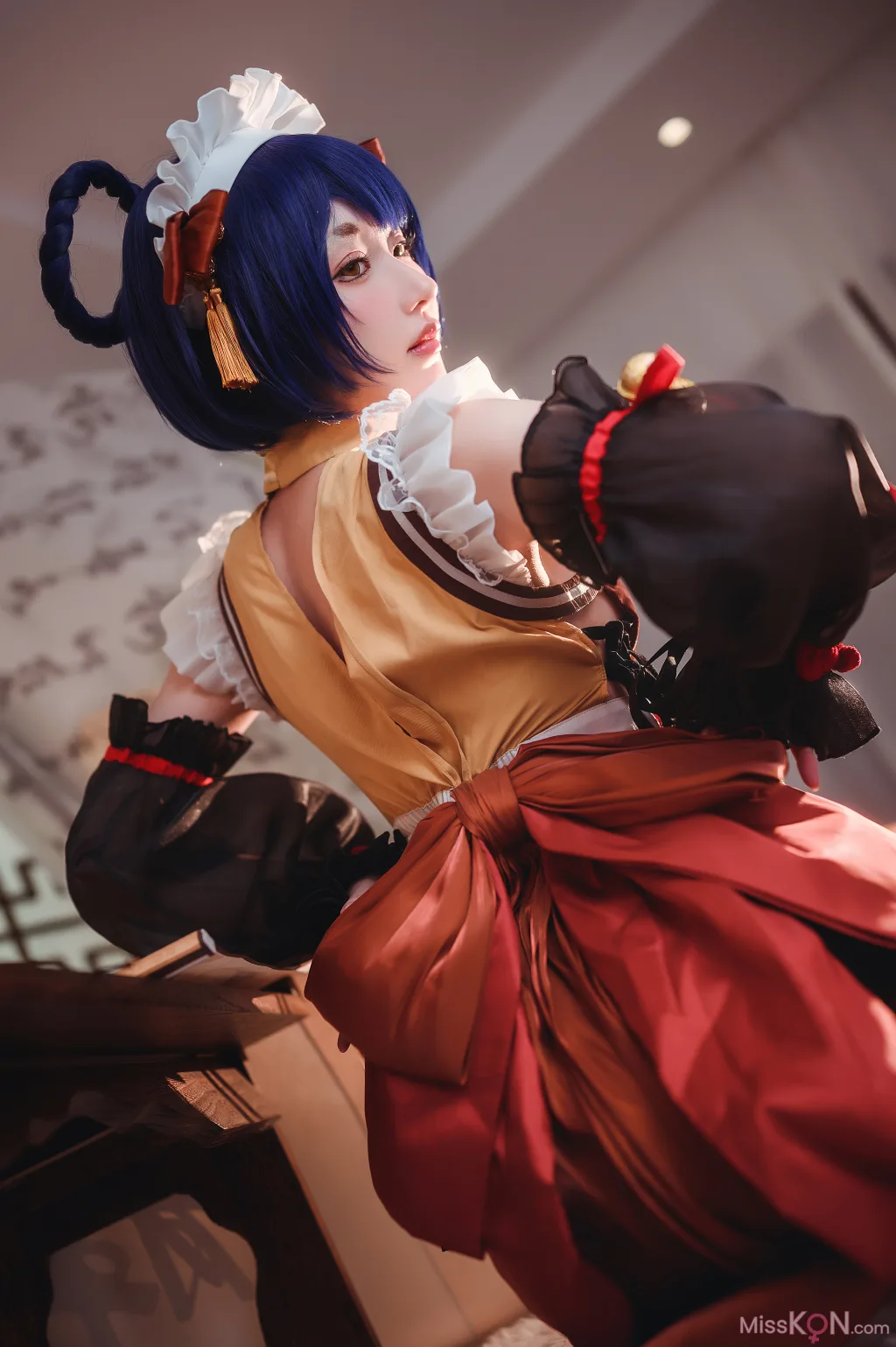 Coser@阿包也是兔娘: 香菱女仆 (41 photos)