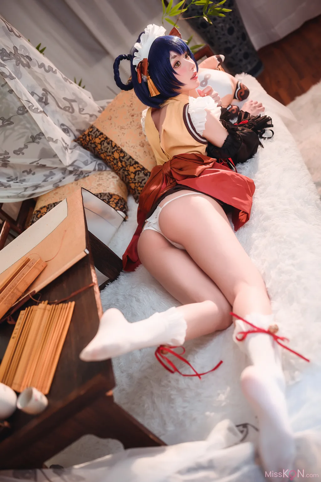 Coser@阿包也是兔娘: 香菱女仆 (41 photos)