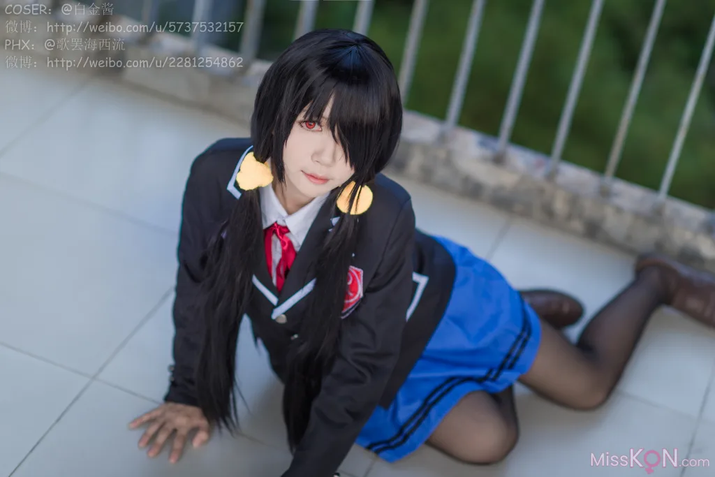 Coser@白金Saki: 制服黑丝 (28 photos)