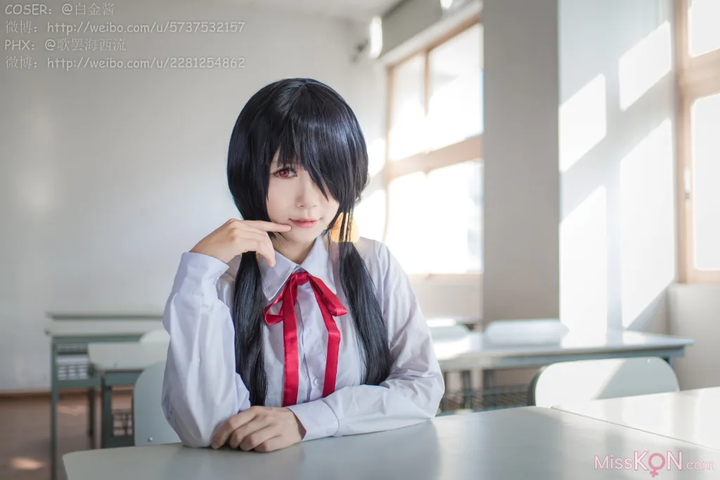 Coser@白金Saki: 制服黑丝 (28 photos)