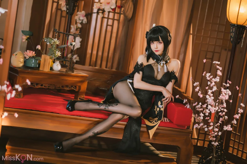 Coser@Tomoyo酱: 碧蓝航线 镇海旗袍 (27 ảnh)