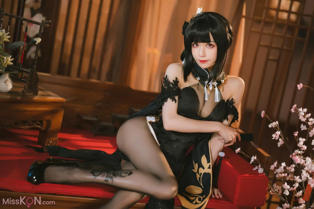 Coser@Tomoyo酱: 碧蓝航线 镇海旗袍 (27 ảnh)