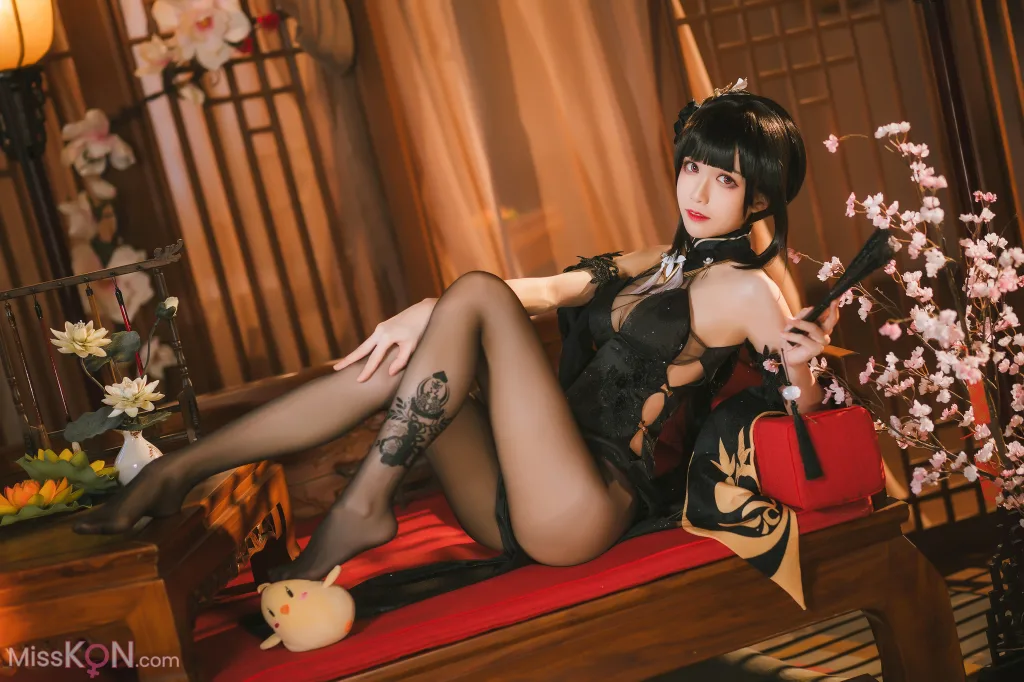 Coser@Tomoyo酱: 碧蓝航线 镇海旗袍 (27 ảnh)