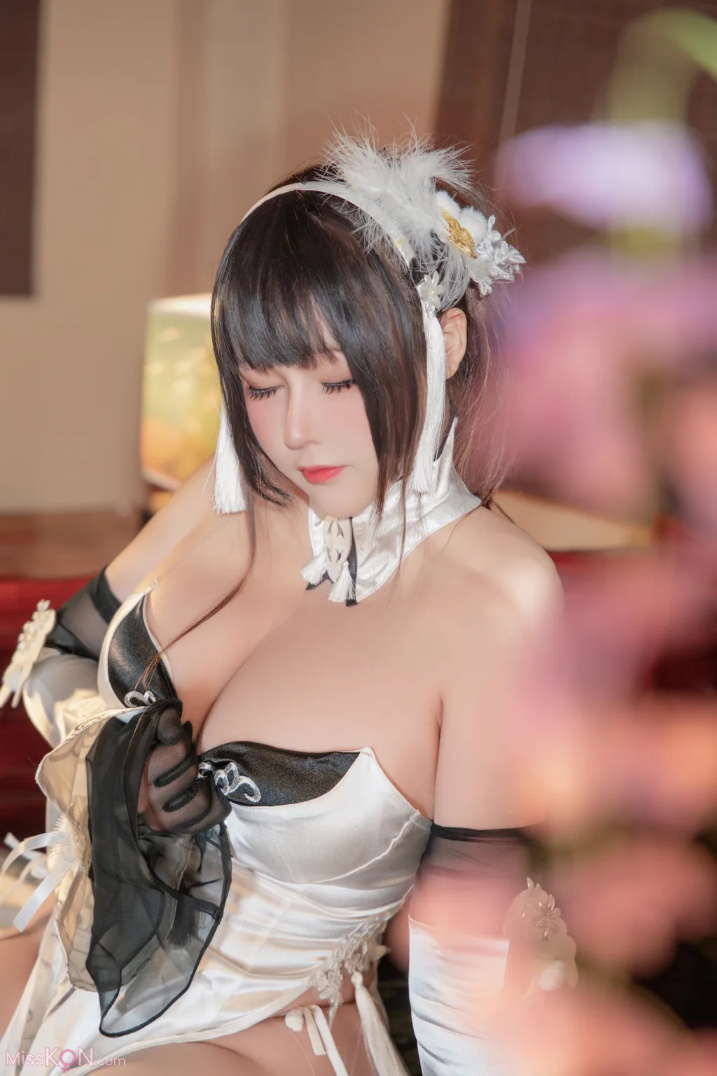 Coser@KANEKO_咔喵: 碧蓝航线 镇海 白旗袍 (30 photos)