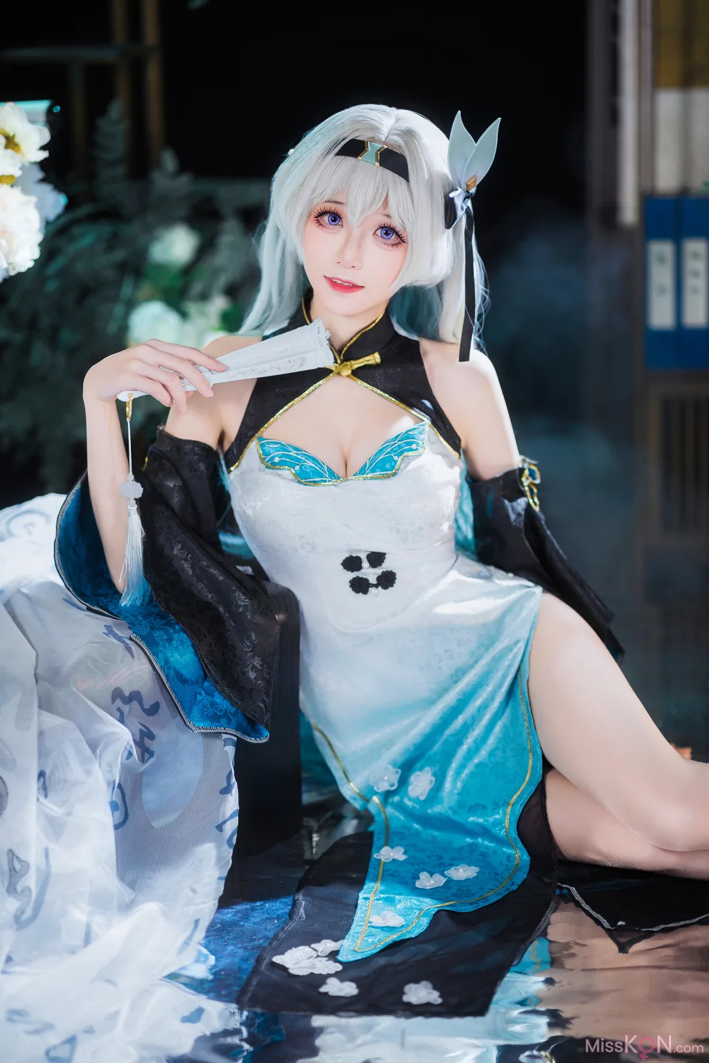 Coser@Tomoyo酱: 星穹铁道 流萤旗袍 (24 photos)