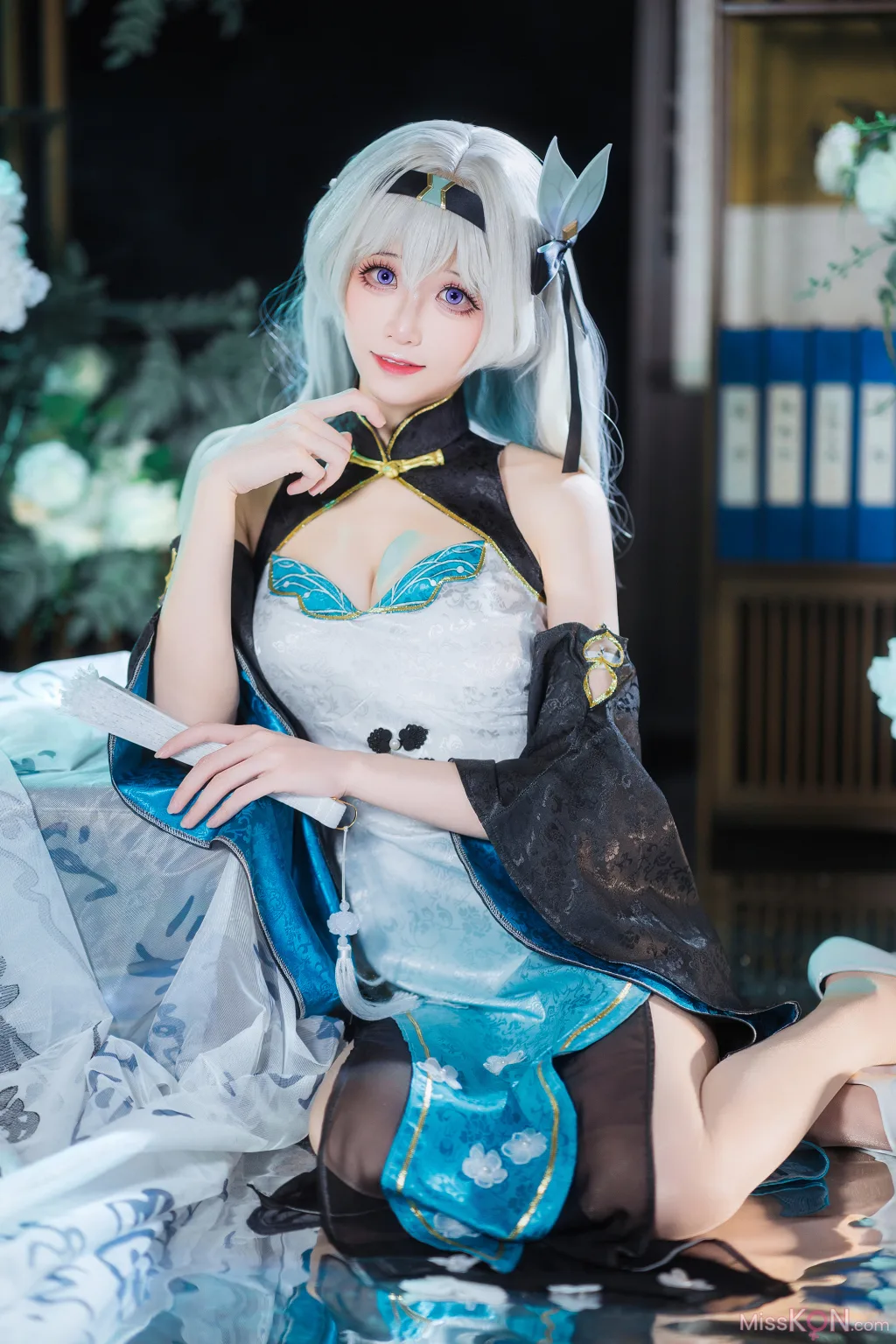 Coser@Tomoyo酱: 星穹铁道 流萤旗袍 (24 photos)