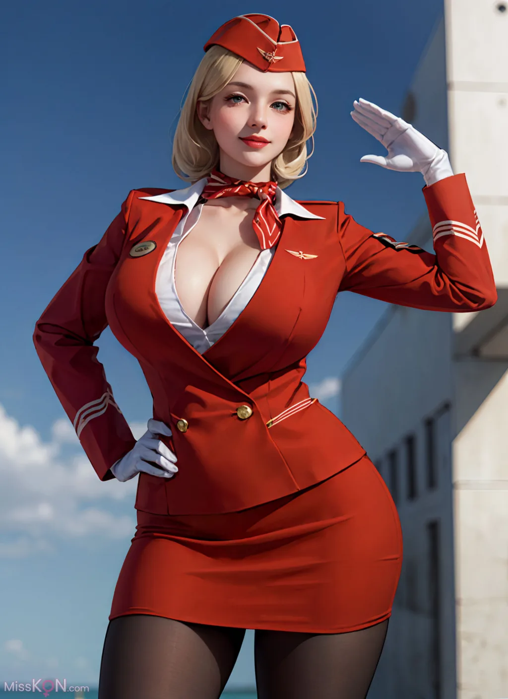 [AI Generated] Beautiful – Stewardess_extra (86 ảnh)