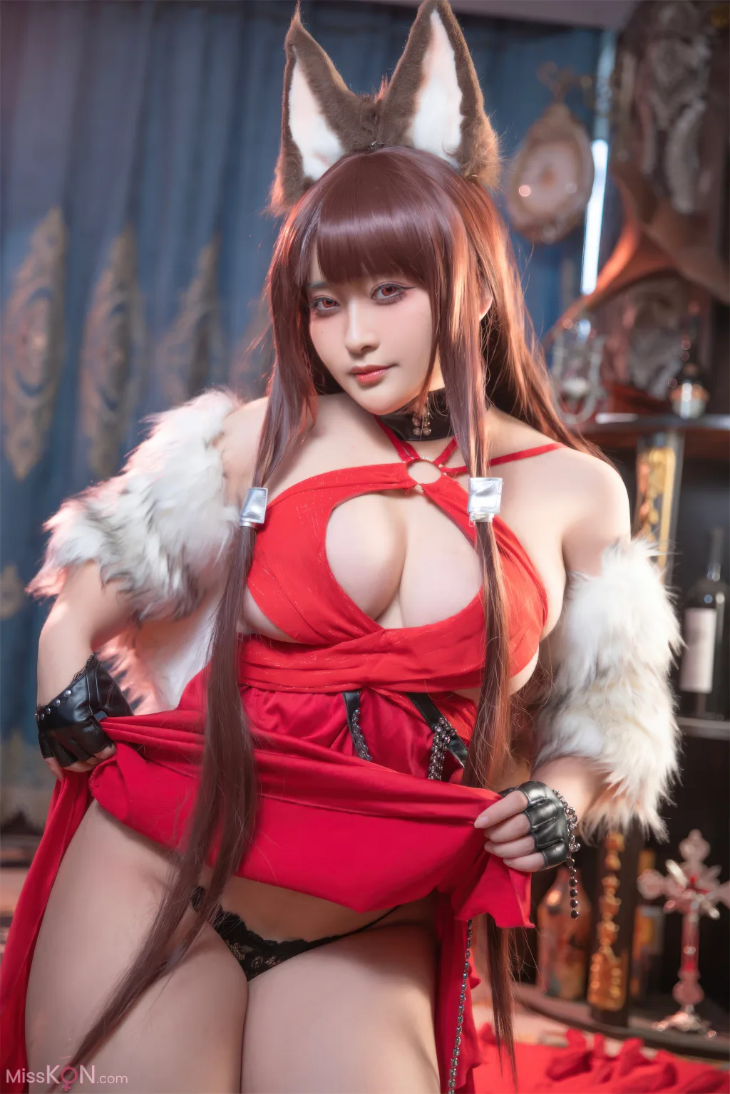 Coser@洛璃LoLiSAMA: 碧蓝航线 赤城 礼服 (53 photos)