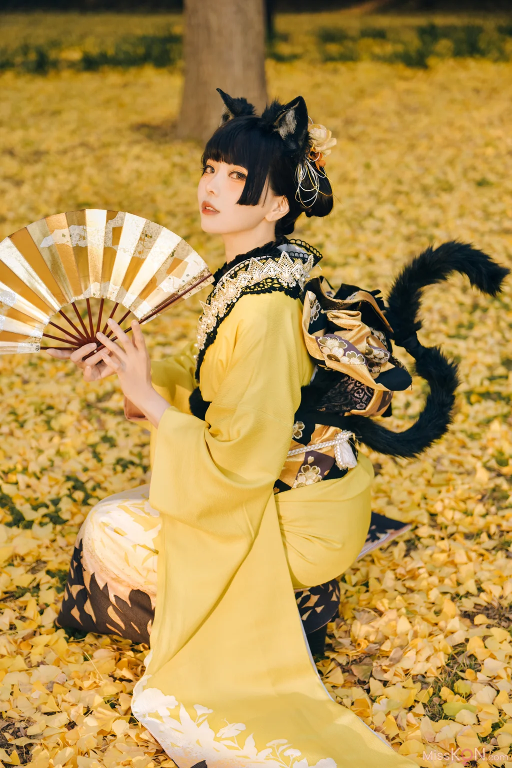 Coser@Ely_eee (ElyEE子): Ginkgo Black Cat 銀杏黑貓 (23 photos + 1 video) – Page 2