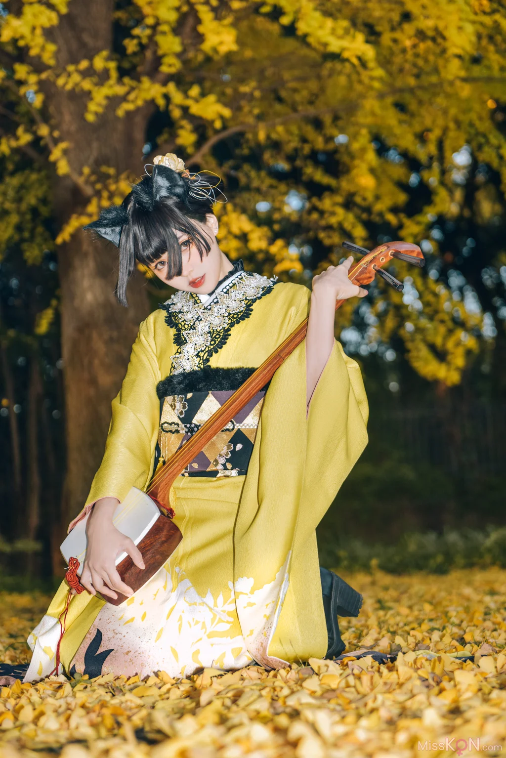 Coser@Ely_eee (ElyEE子): Ginkgo Black Cat 銀杏黑貓 (23 photos + 1 video) – Page 2