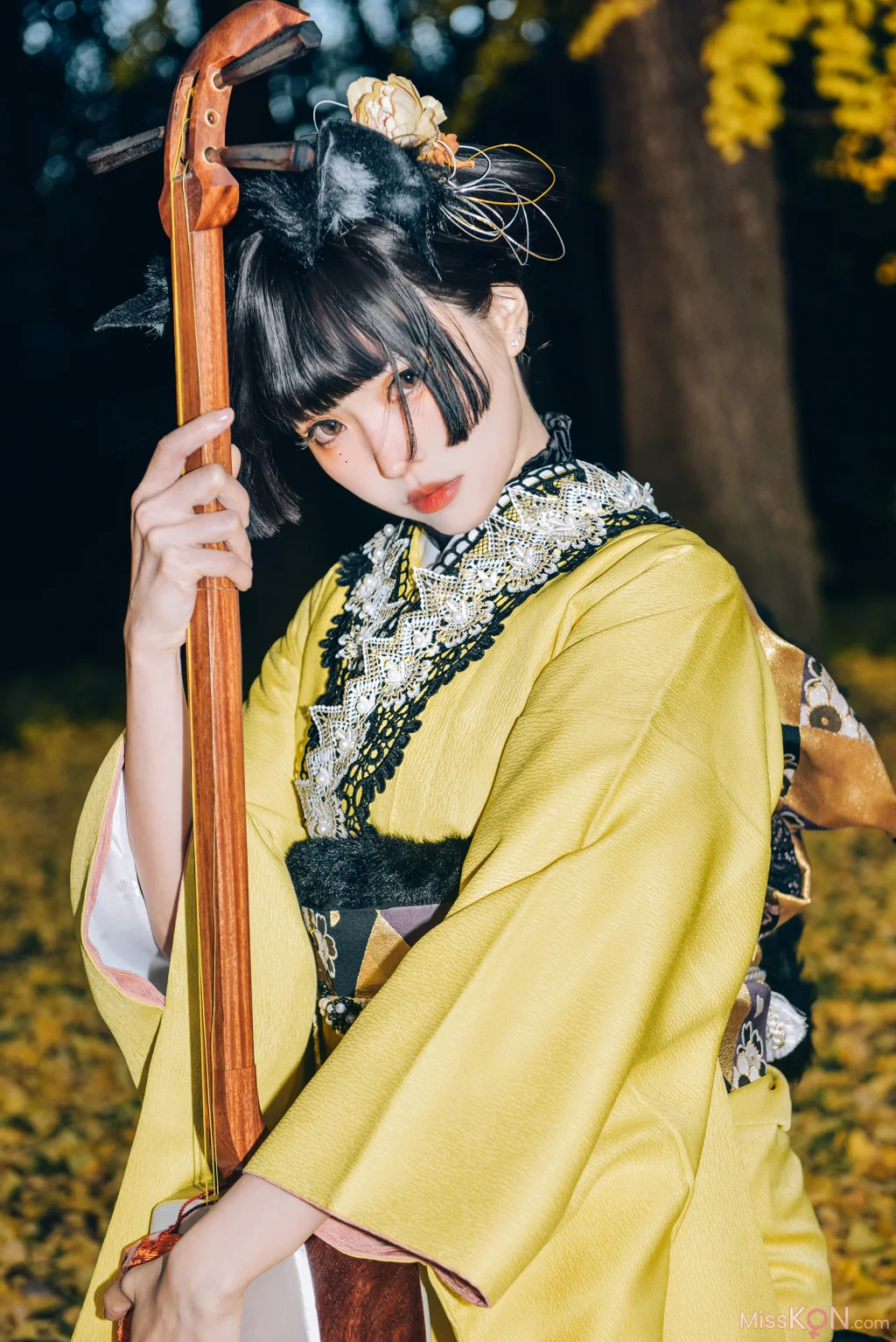 Coser@Ely_eee (ElyEE子): Ginkgo Black Cat 銀杏黑貓 (23 photos + 1 video) – Page 2