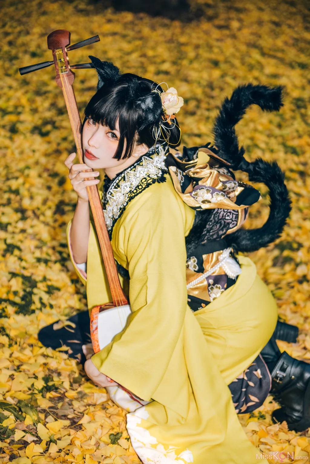 Coser@Ely_eee (ElyEE子): Ginkgo Black Cat 銀杏黑貓 (23 photos + 1 video) – Page 2