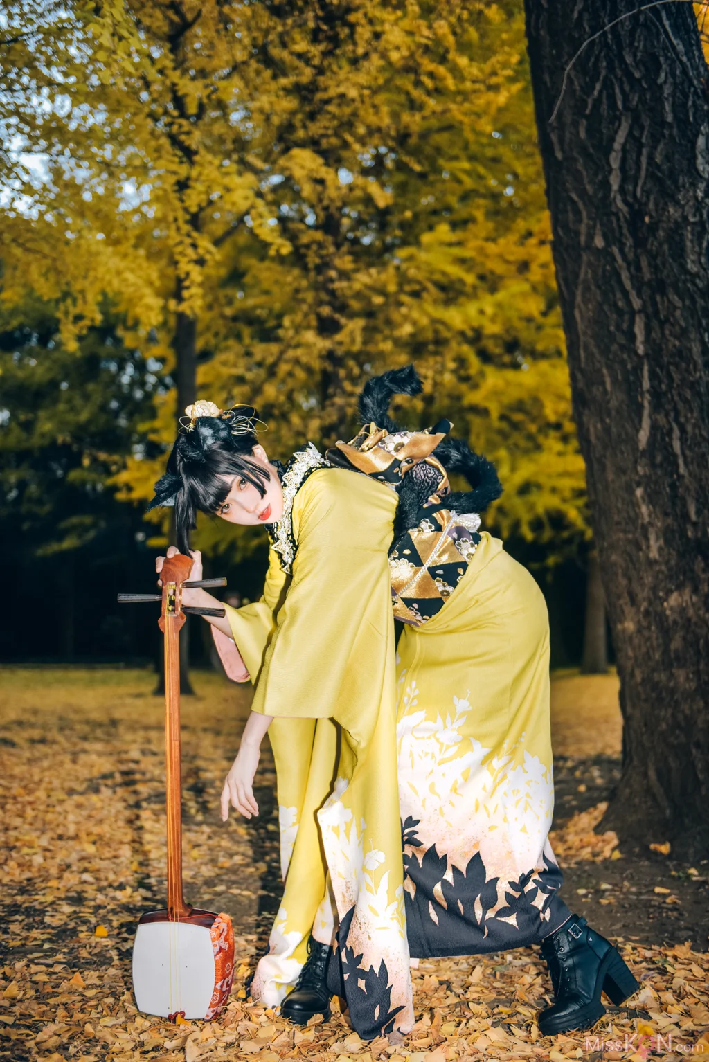 Coser@Ely_eee (ElyEE子): Ginkgo Black Cat 銀杏黑貓 (23 photos + 1 video) – Page 3