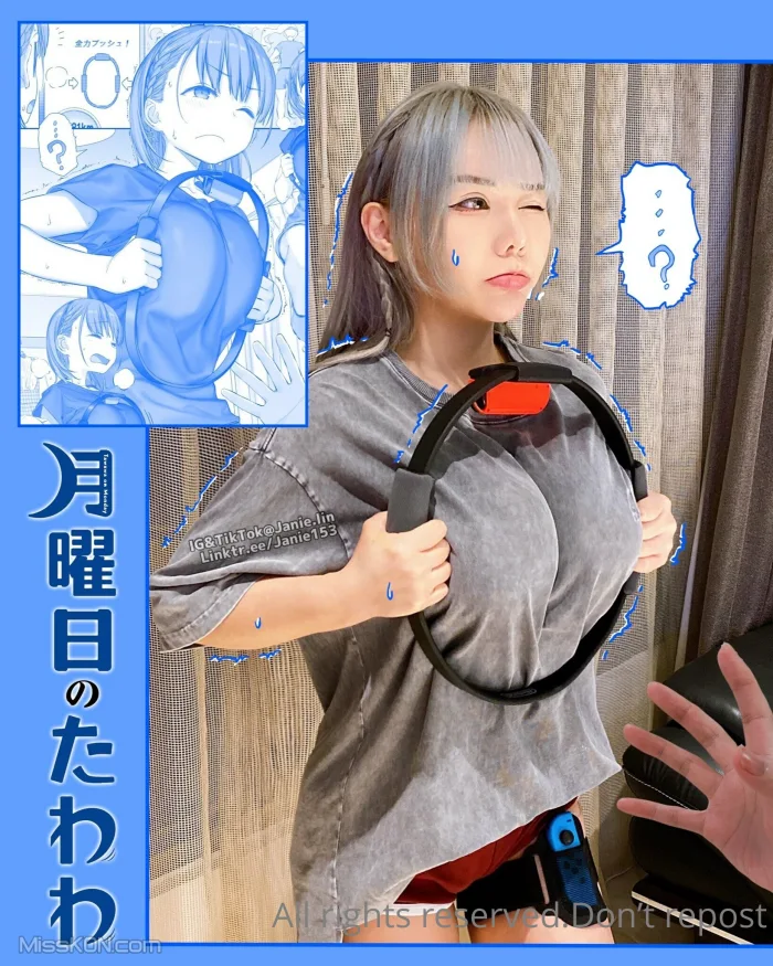 [OF] JANiE 泥泥: 北捷手扶梯驚現爆乳妹「超大尺寸」緩緩上升，男性旅客塞爆「泥泥學姐大膽自拍」 (380 photos )