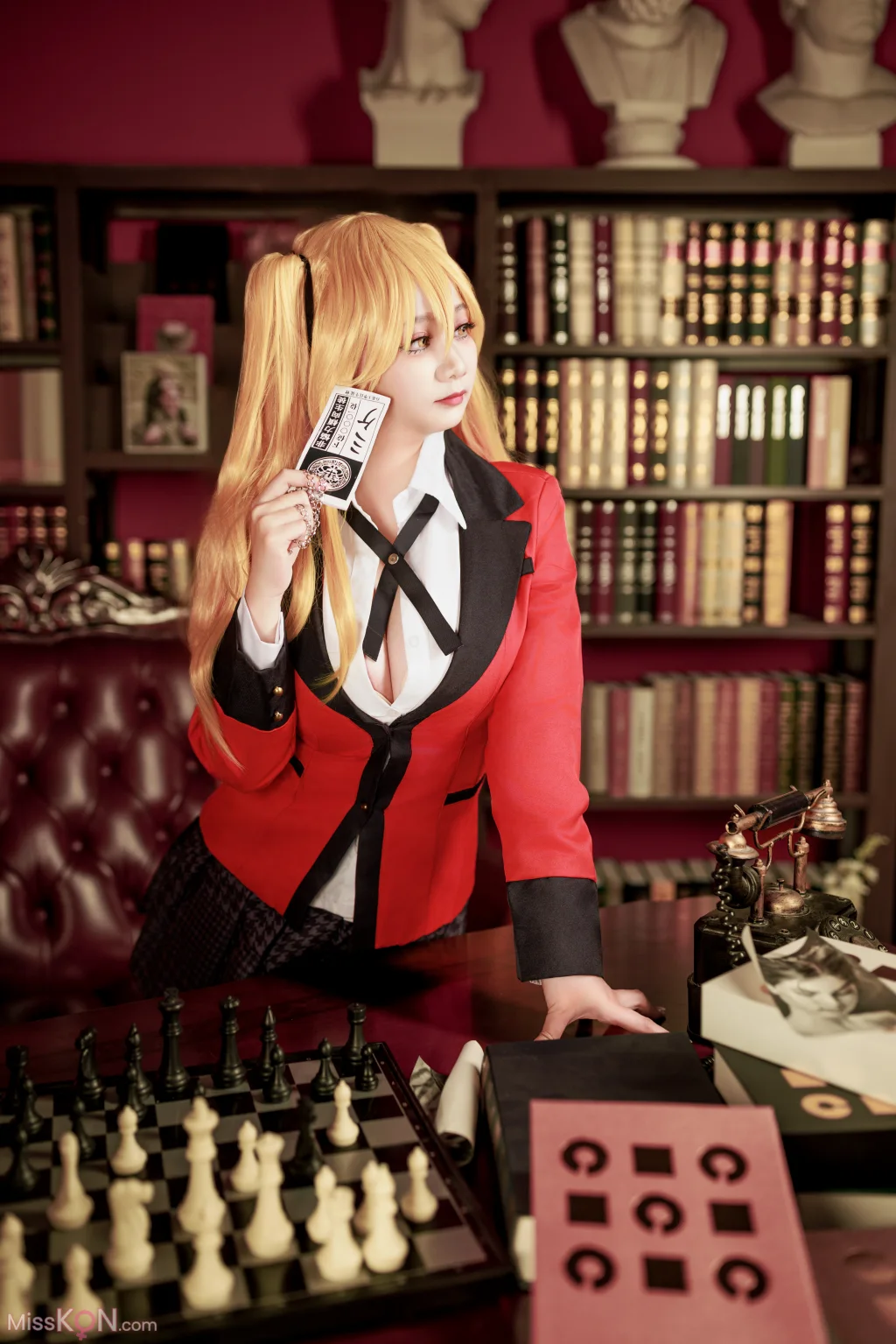 Coser@阿雪雪: 狂赌之渊 早乙女芽亚里 制服 (89 photos)