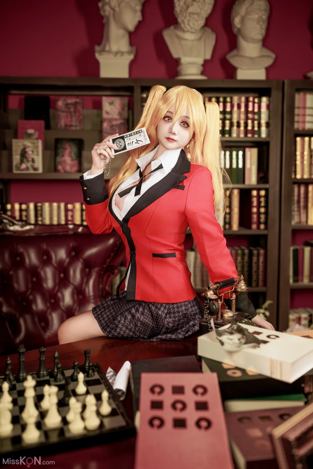 Coser@阿雪雪: 狂赌之渊 早乙女芽亚里 制服 (89 photos)