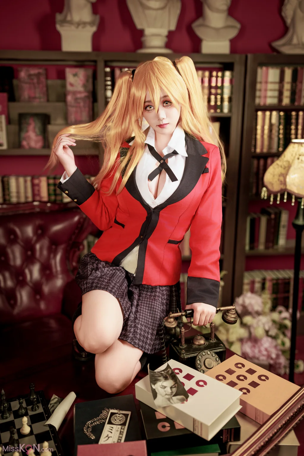 Coser@阿雪雪: 狂赌之渊 早乙女芽亚里 制服 (89 photos)