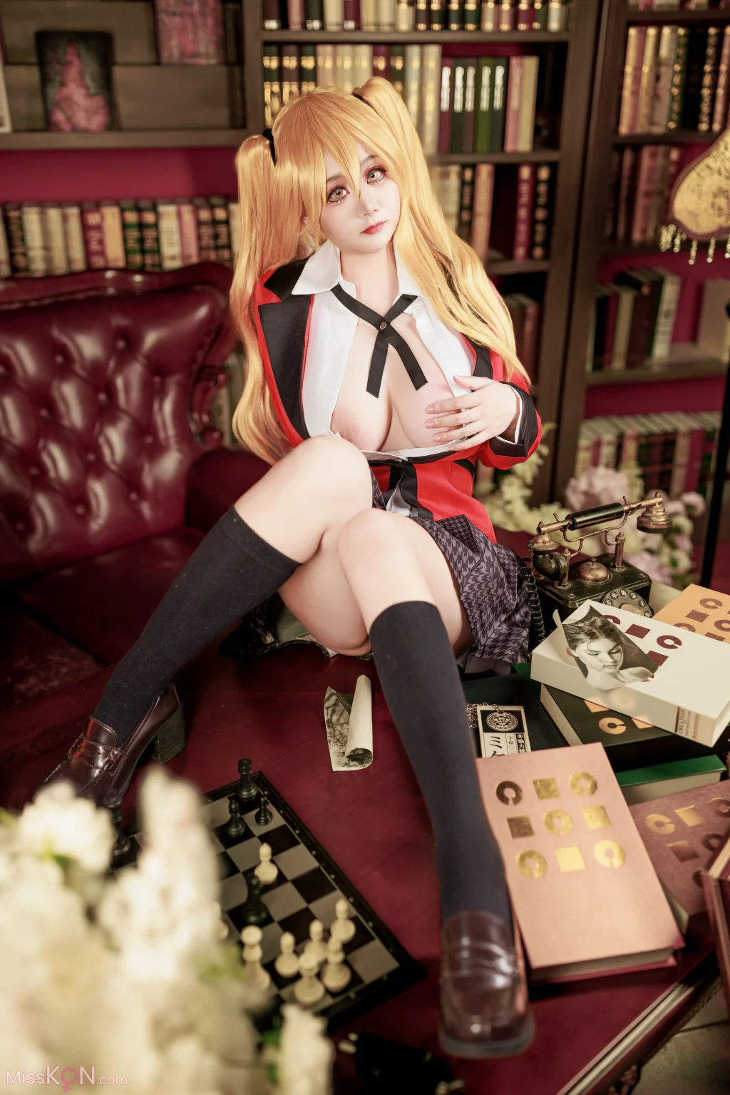 Coser@阿雪雪: 狂赌之渊 早乙女芽亚里 制服 (89 photos)