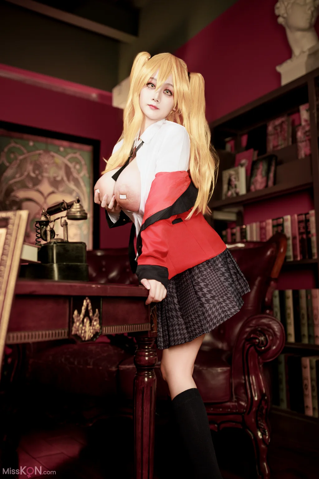 Coser@阿雪雪: 狂赌之渊 早乙女芽亚里 制服 (89 photos)