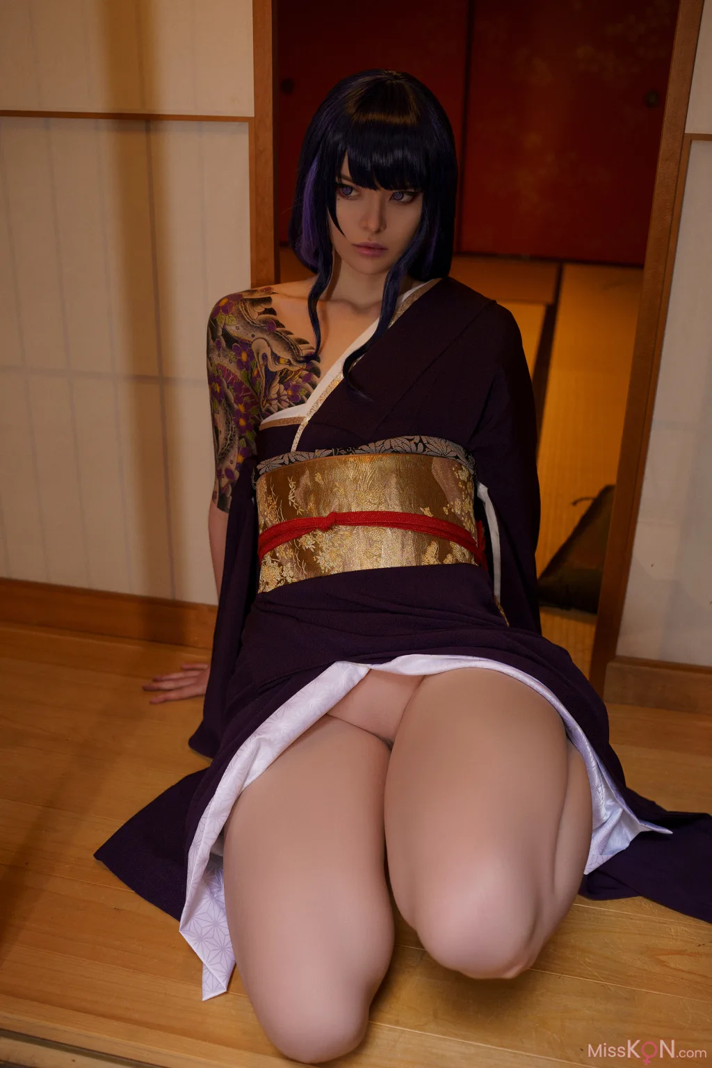 Coser@Vinnegal: Raiden Shogun Kimono (48 ảnh)