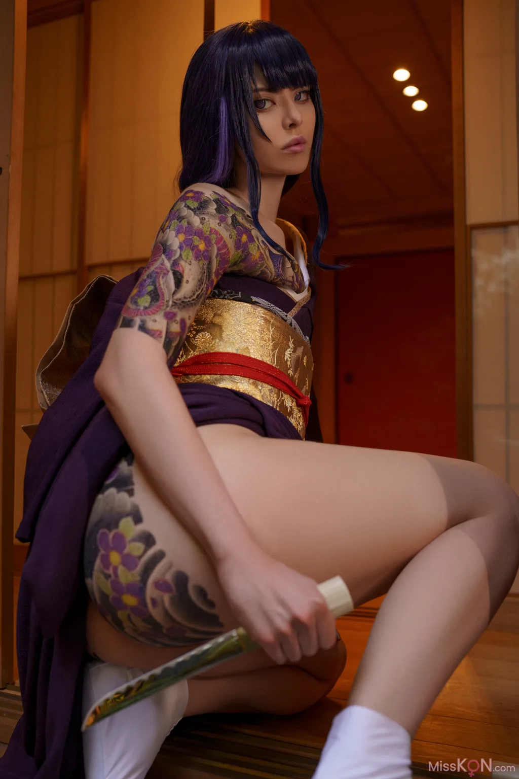 Coser@Vinnegal: Raiden Shogun Kimono (48 ảnh)
