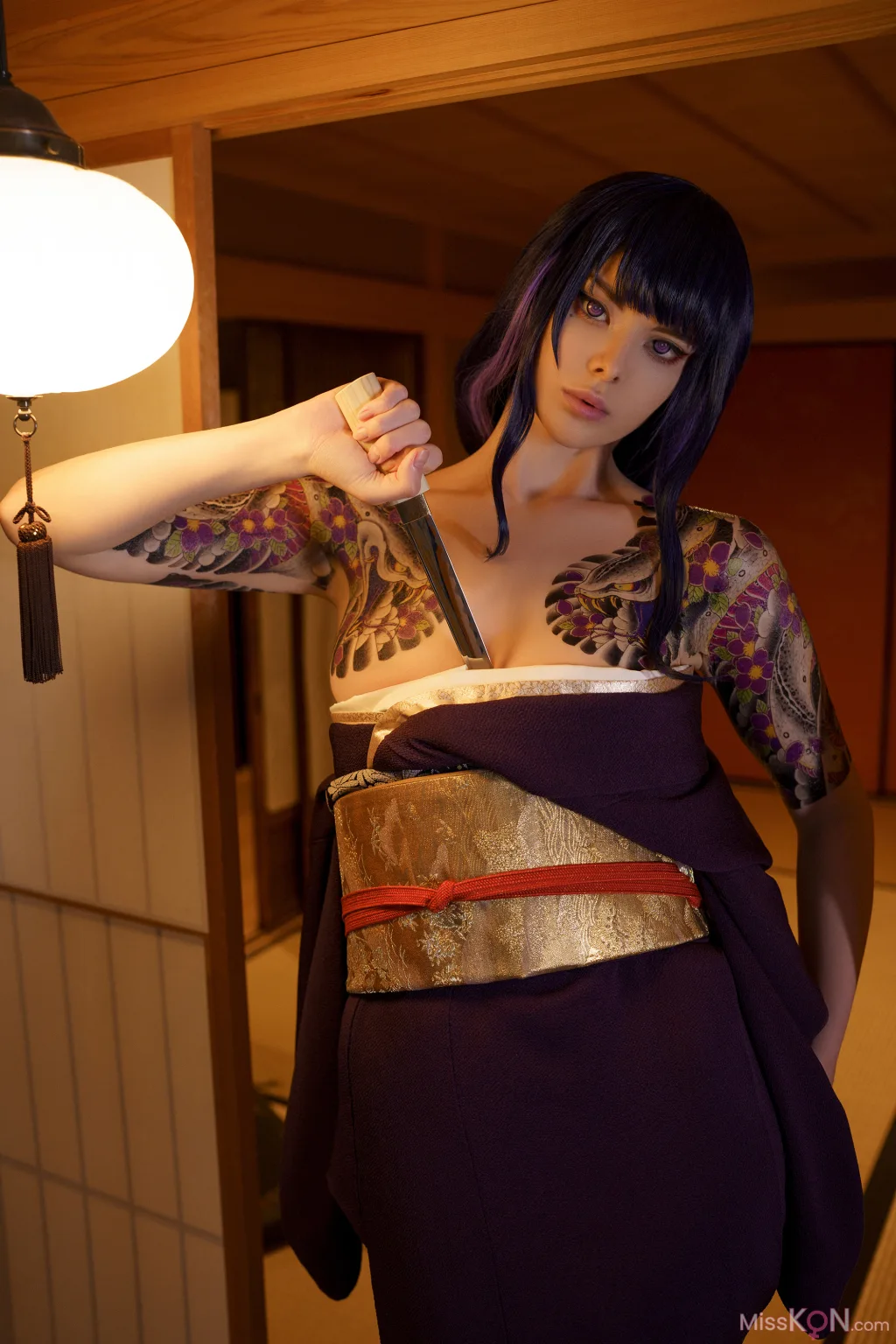 Coser@Vinnegal: Raiden Shogun Kimono (48 ảnh)