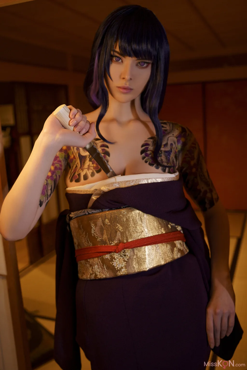 Coser@Vinnegal: Raiden Shogun Kimono (48 ảnh)