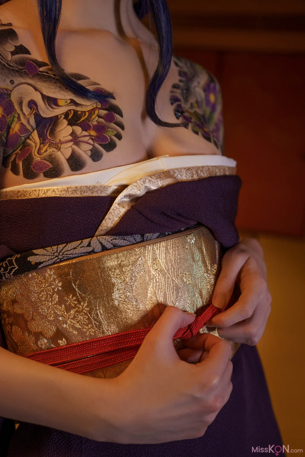 Coser@Vinnegal: Raiden Shogun Kimono (48 ảnh)