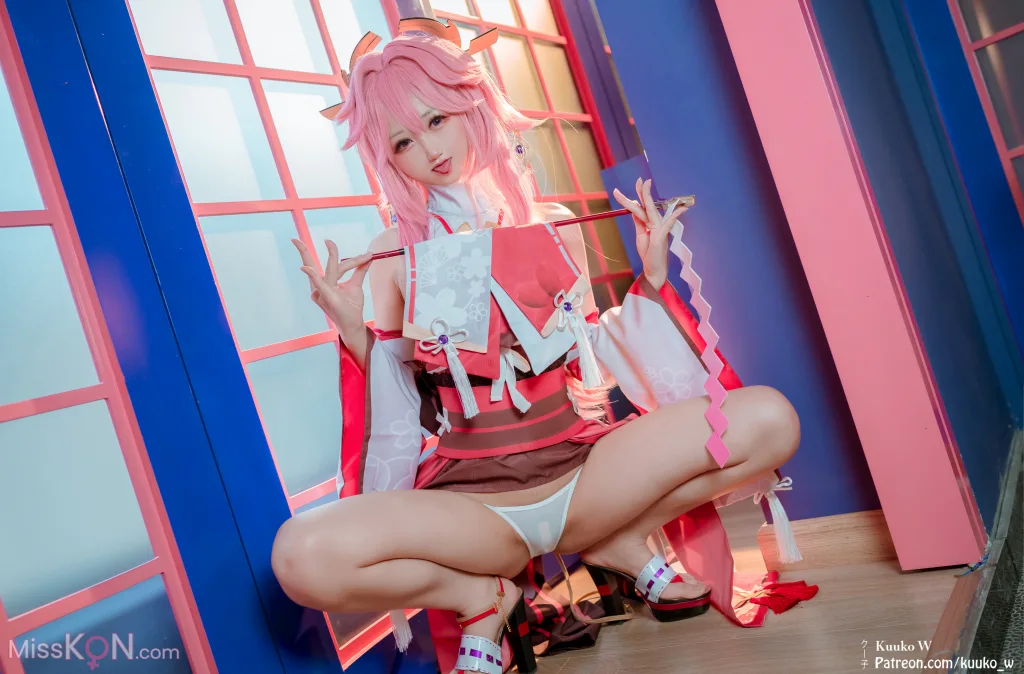 Coser@KuukoW: クー子 – Yae Miko (38 photos)